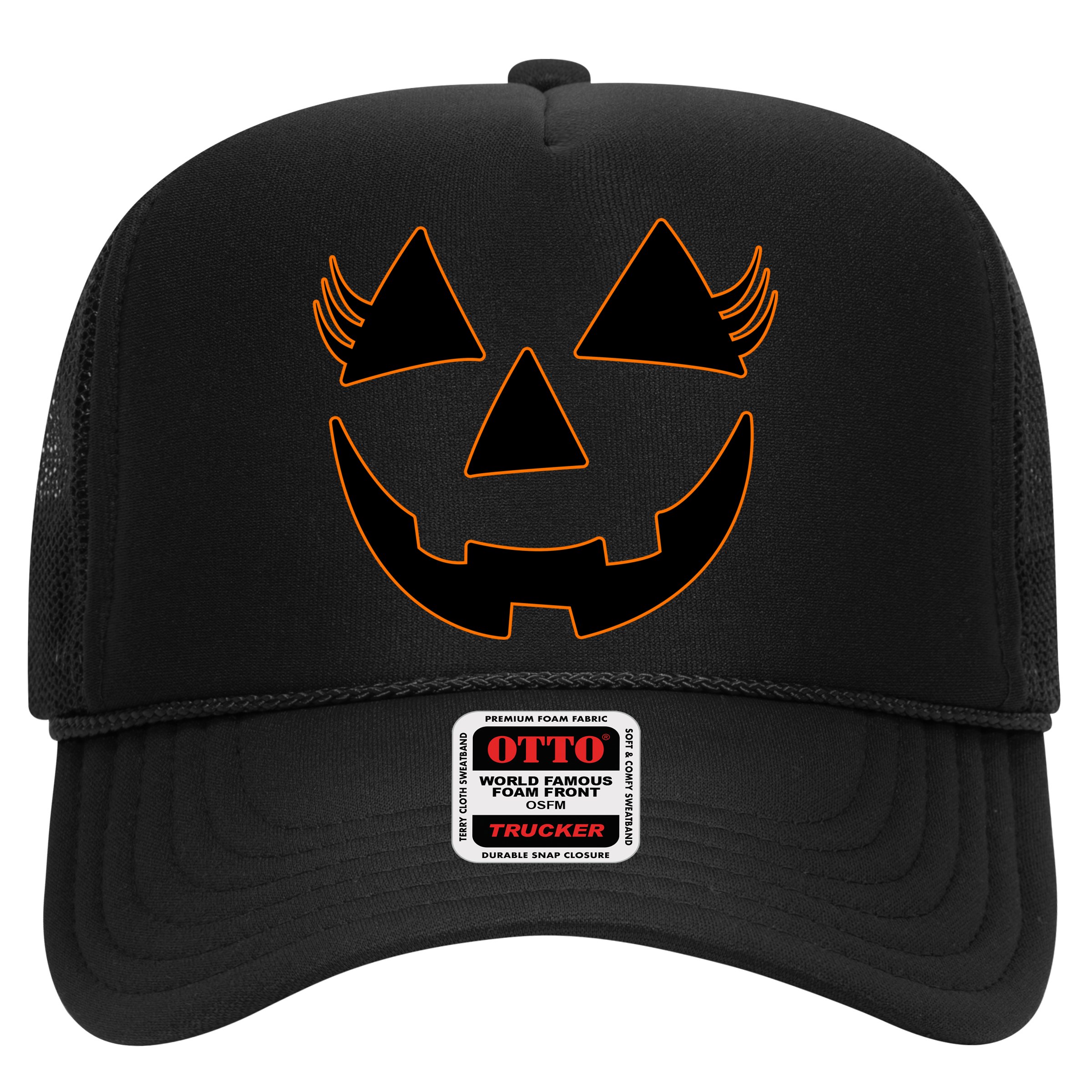 Halloween Jack-O-Lantern With Lashes Hat
