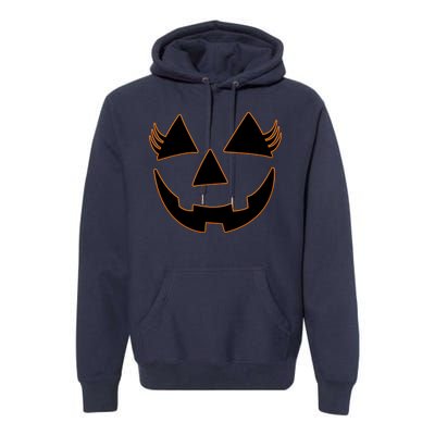 Halloween Jack-O-Lantern With Lashes Premium Hoodie