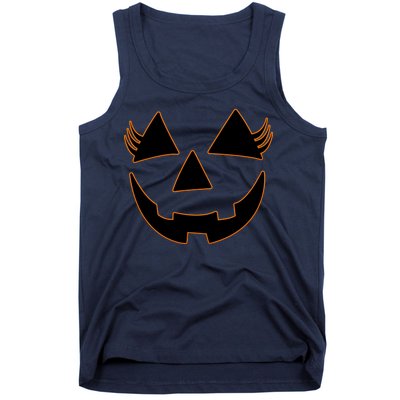 Halloween Jack-O-Lantern With Lashes Tank Top