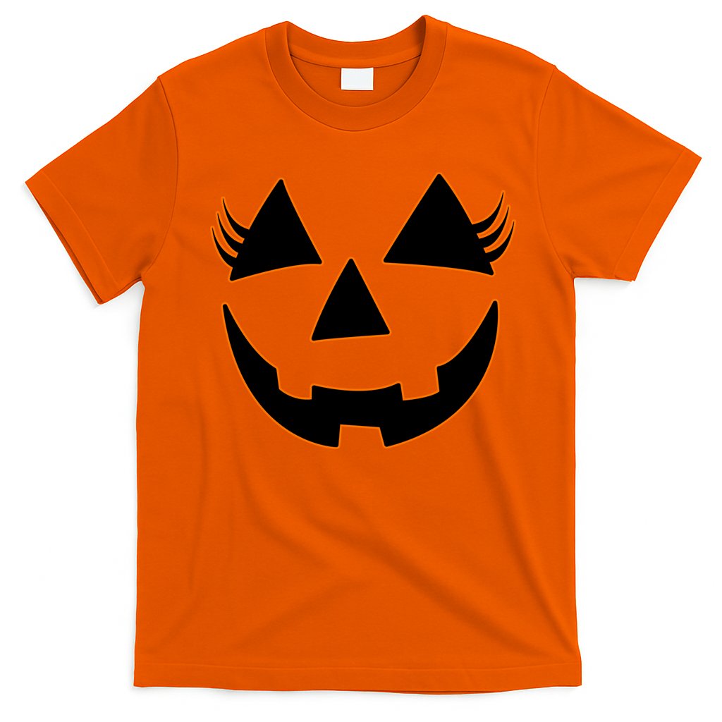 Halloween Jack-O-Lantern With Lashes T-Shirt