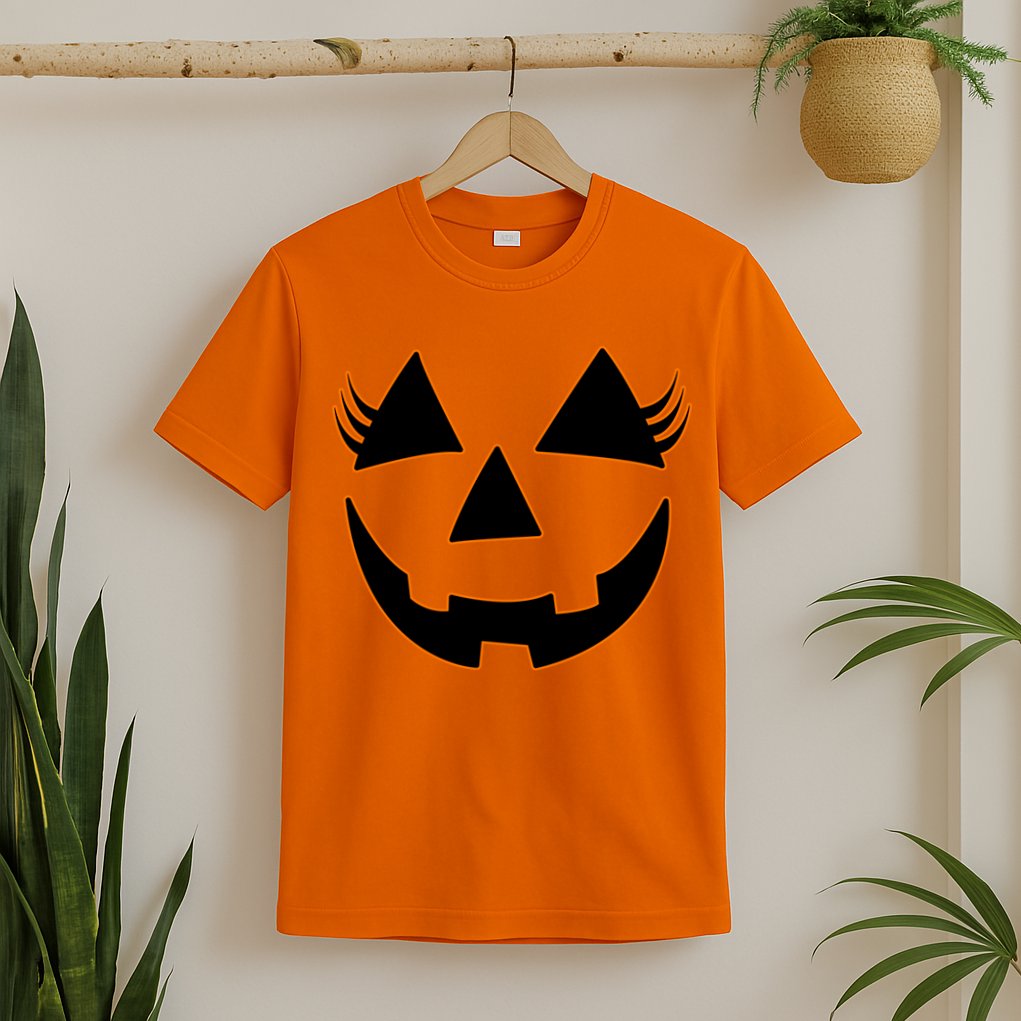 Halloween Jack-O-Lantern With Lashes T-Shirt