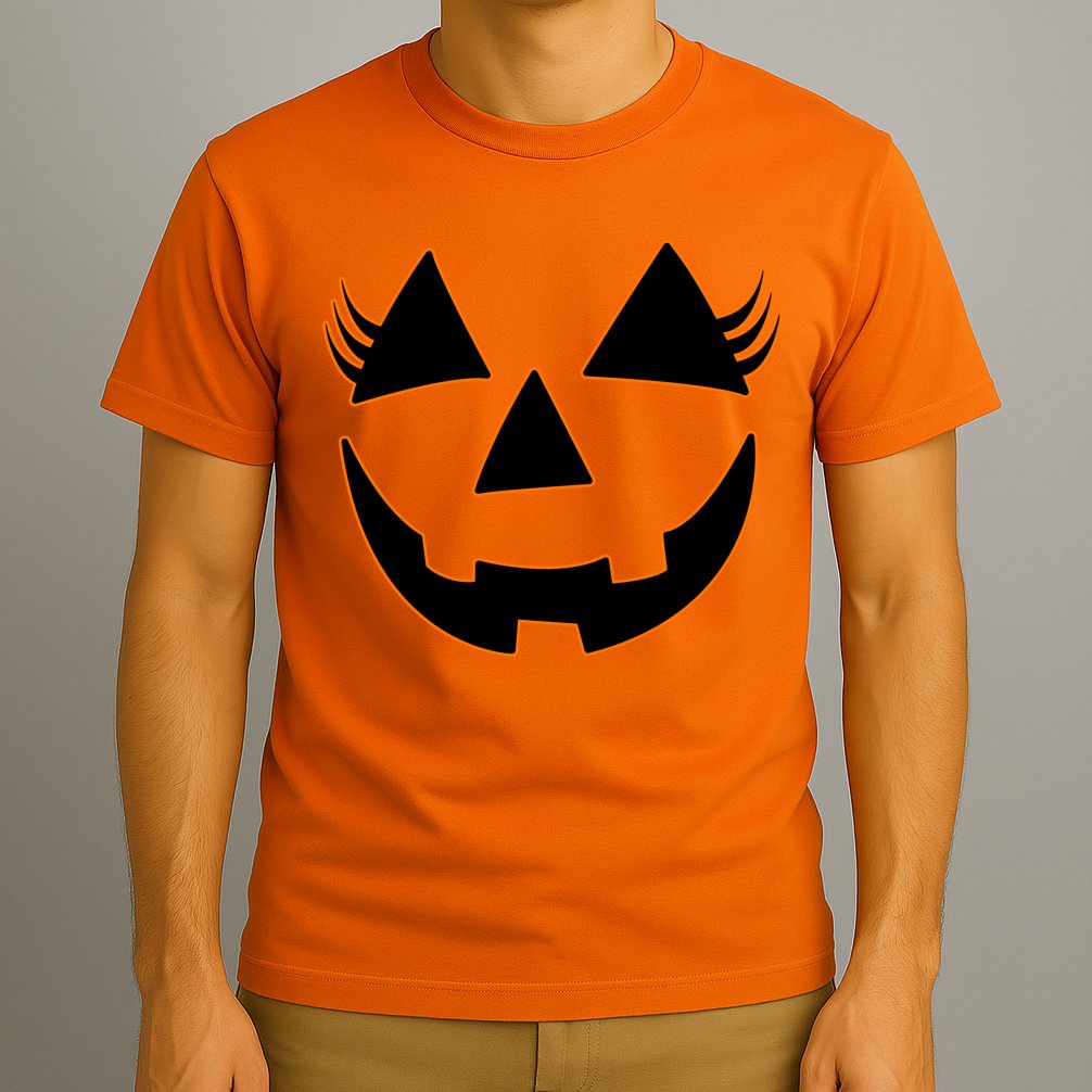 Halloween Jack-O-Lantern With Lashes T-Shirt