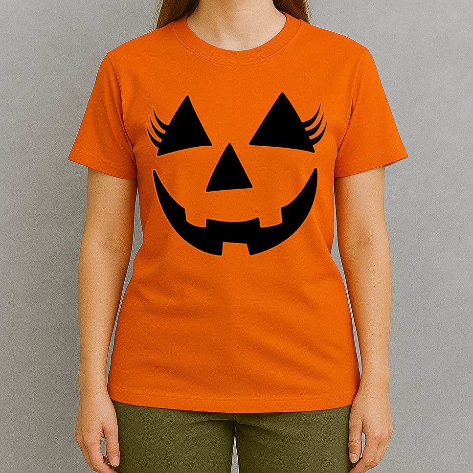 Halloween Jack-O-Lantern With Lashes T-Shirt