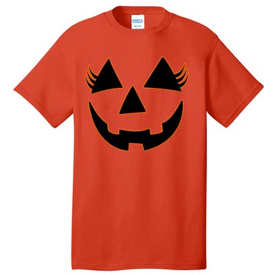 Halloween Jack-O-Lantern With Lashes Tall T-Shirt