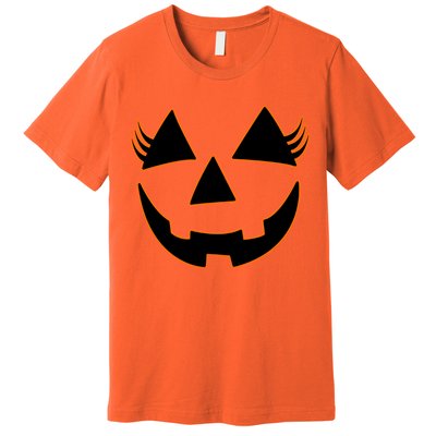 Halloween Jack-O-Lantern With Lashes Premium T-Shirt