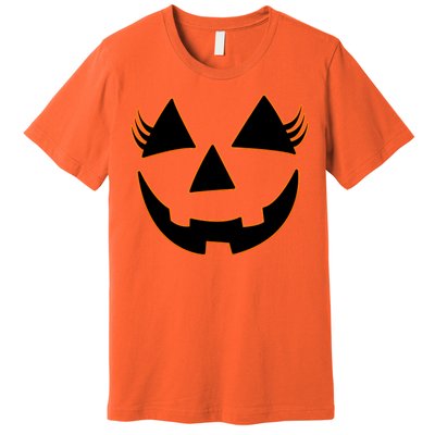 Halloween Jack-O-Lantern With Lashes Premium T-Shirt