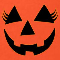 Halloween Jack-O-Lantern With Lashes Golf Towel