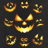 Halloween Jack O'Lantern Pumpkin Faces 11oz C Handle Ceramic Mug
