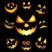 Halloween Jack O'Lantern Pumpkin Faces Kids T-Shirt