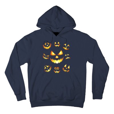 Halloween Jack O'Lantern Pumpkin Faces Hoodie