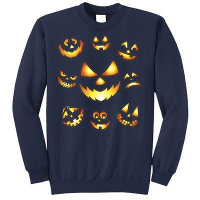 Halloween Jack O'Lantern Pumpkin Faces Sweatshirt