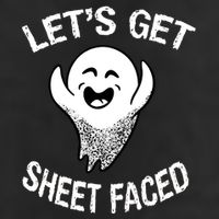 Halloween Let's Get Sheet Faced Ghost Cool Comfort Performance Bucket Hat