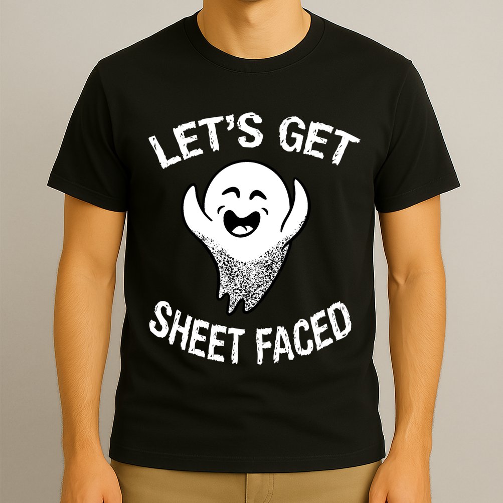 Halloween Let's Get Sheet Faced Ghost T-Shirt