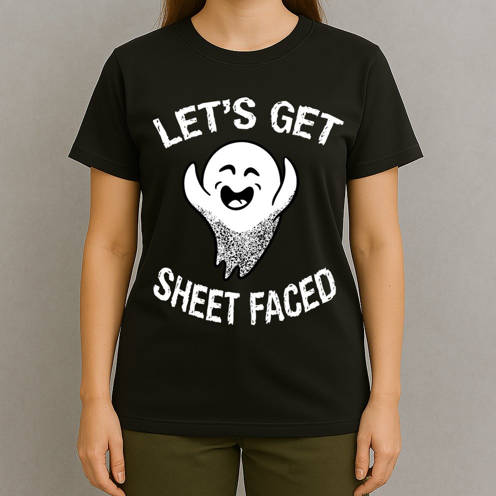 Halloween Let's Get Sheet Faced Ghost T-Shirt