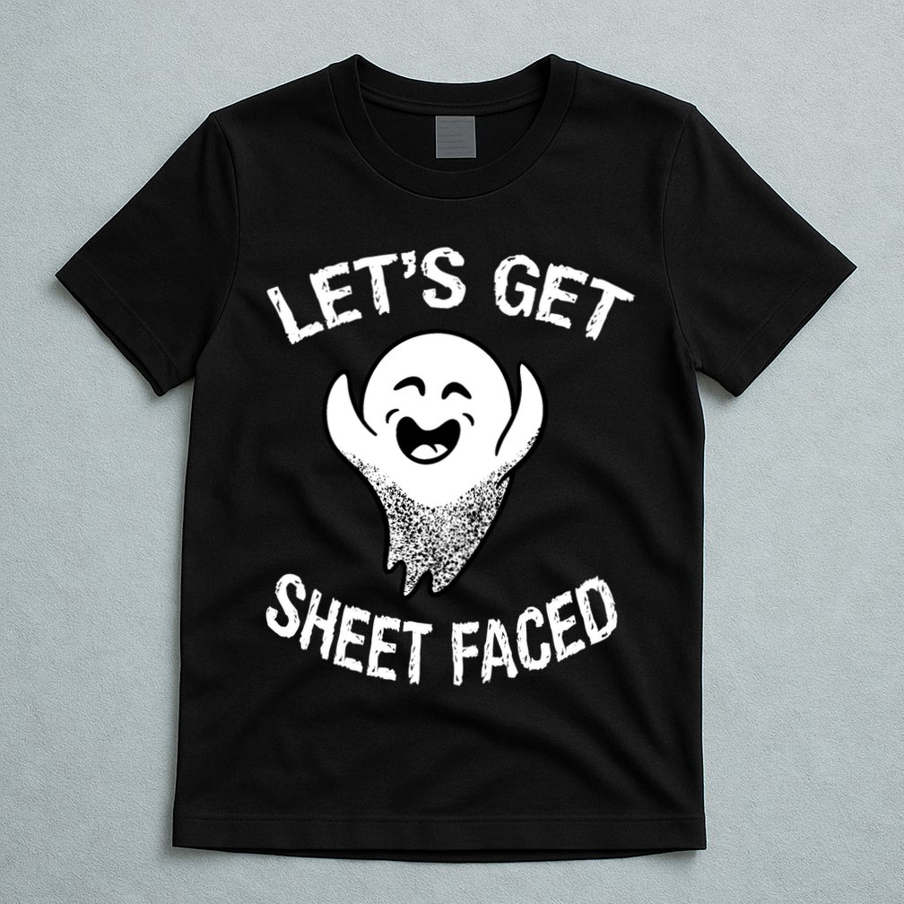 Halloween Let's Get Sheet Faced Ghost T-Shirt