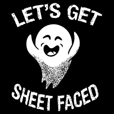 Halloween Let's Get Sheet Faced Ghost T-Shirt
