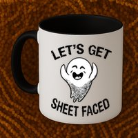 Halloween Let's Get Sheet Faced Ghost Mug