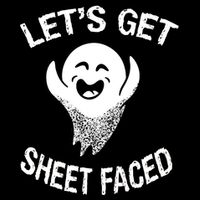 Halloween Let's Get Sheet Faced Ghost Drawstring Bag