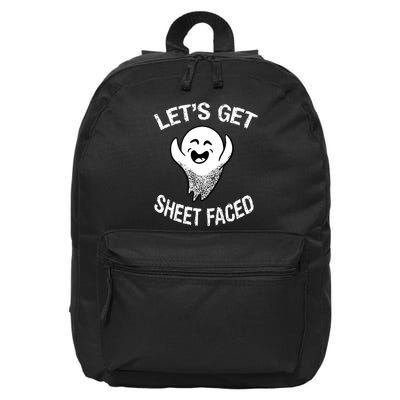 Halloween Let's Get Sheet Faced Ghost 16 in Basic Backpack