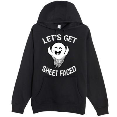 Halloween Let's Get Sheet Faced Ghost Premium Pullover Hoodie