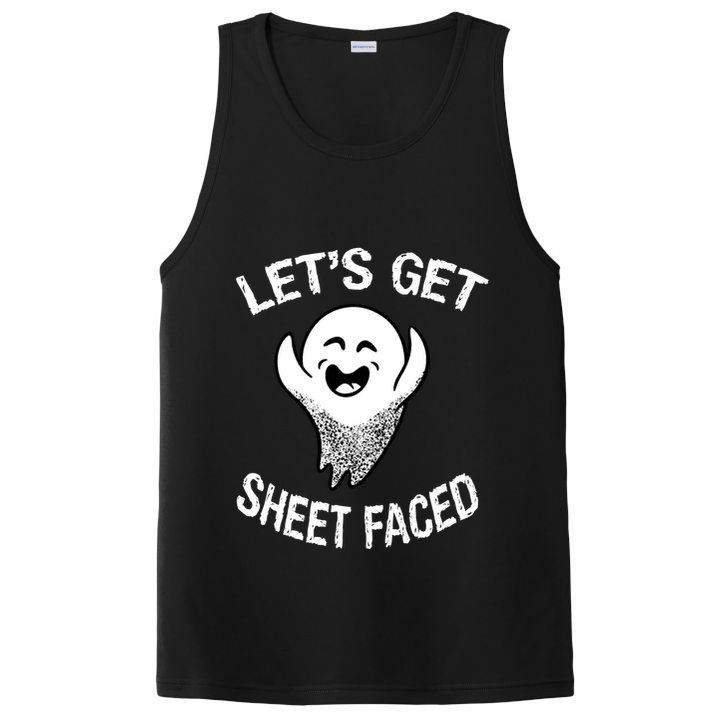 Halloween Let's Get Sheet Faced Ghost PosiCharge Competitor Tank
