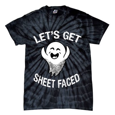 Halloween Let's Get Sheet Faced Ghost Tie-Dye T-Shirt