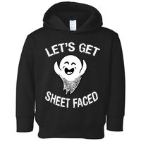 Halloween Let's Get Sheet Faced Ghost Toddler Hoodie