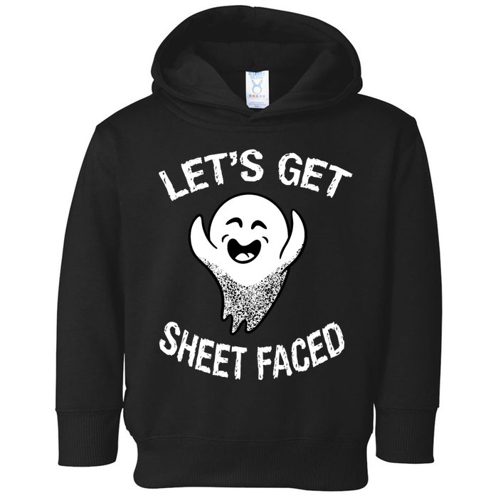 Halloween Let's Get Sheet Faced Ghost Toddler Hoodie