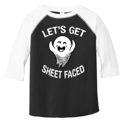 Halloween Let's Get Sheet Faced Ghost Toddler Fine Jersey T-Shirt