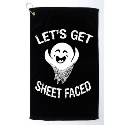 Halloween Let's Get Sheet Faced Ghost Golf Towel