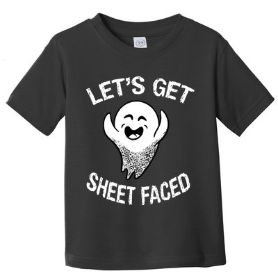 Halloween Let's Get Sheet Faced Ghost Toddler T-Shirt