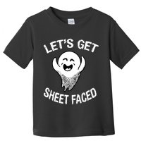Halloween Let's Get Sheet Faced Ghost Toddler T-Shirt