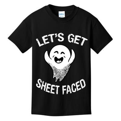 Halloween Let's Get Sheet Faced Ghost Kids T-Shirt