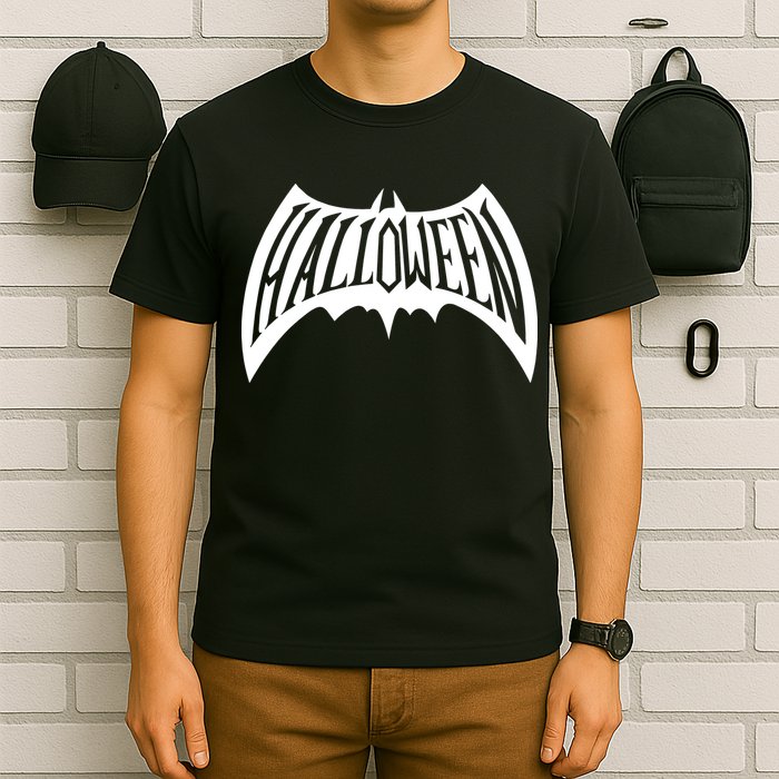 Halloween Man Bat Logo T-Shirt