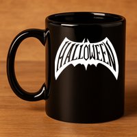 Halloween Man Bat Logo 11oz C Handle Ceramic Mug
