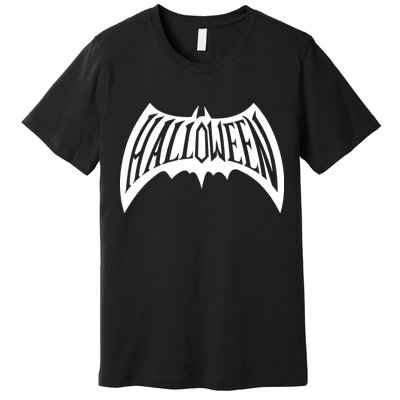 Halloween Man Bat Logo Premium T-Shirt