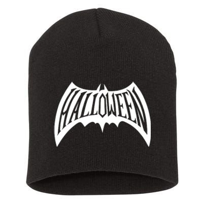 Halloween Man Bat Logo Short Acrylic Beanie