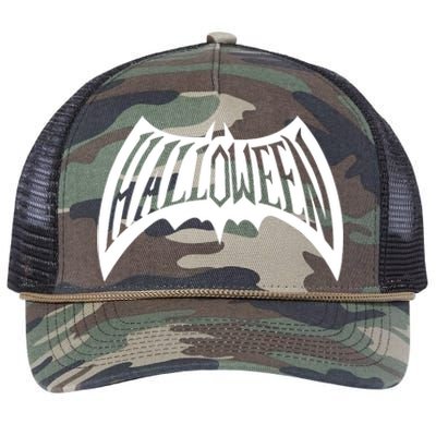 Halloween Man Bat Logo Retro Rope Trucker Hat Cap