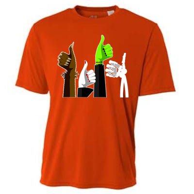 Halloween Monsters Thumps Up Cooling Performance Crew T-Shirt