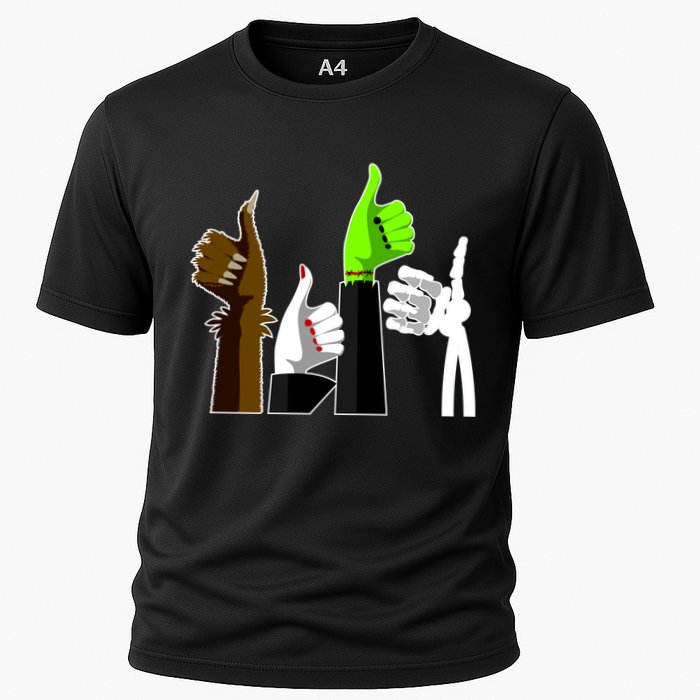 Halloween Monsters Thumps Up Cooling Performance Crew T-Shirt