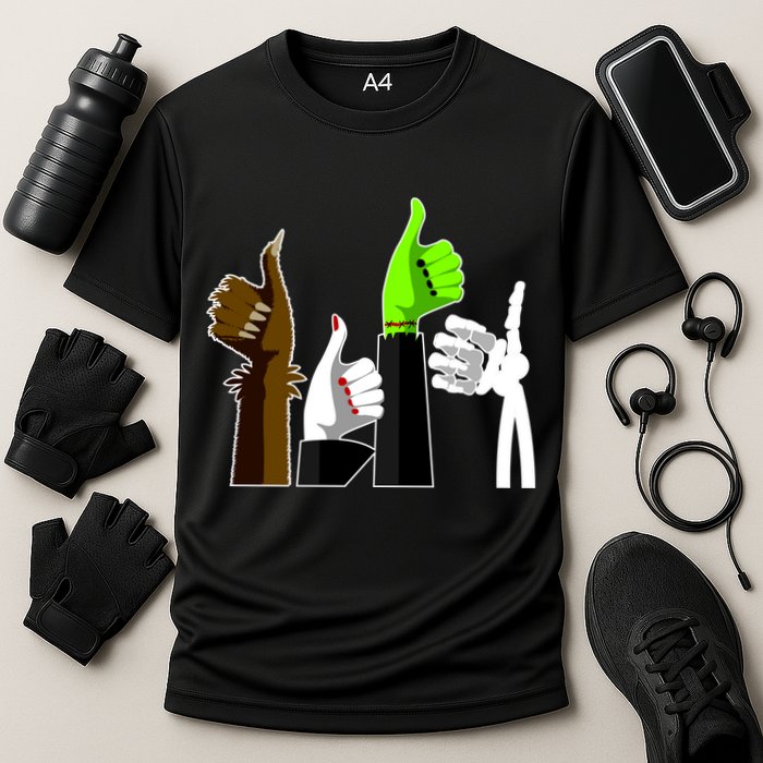 Halloween Monsters Thumps Up Cooling Performance Crew T-Shirt