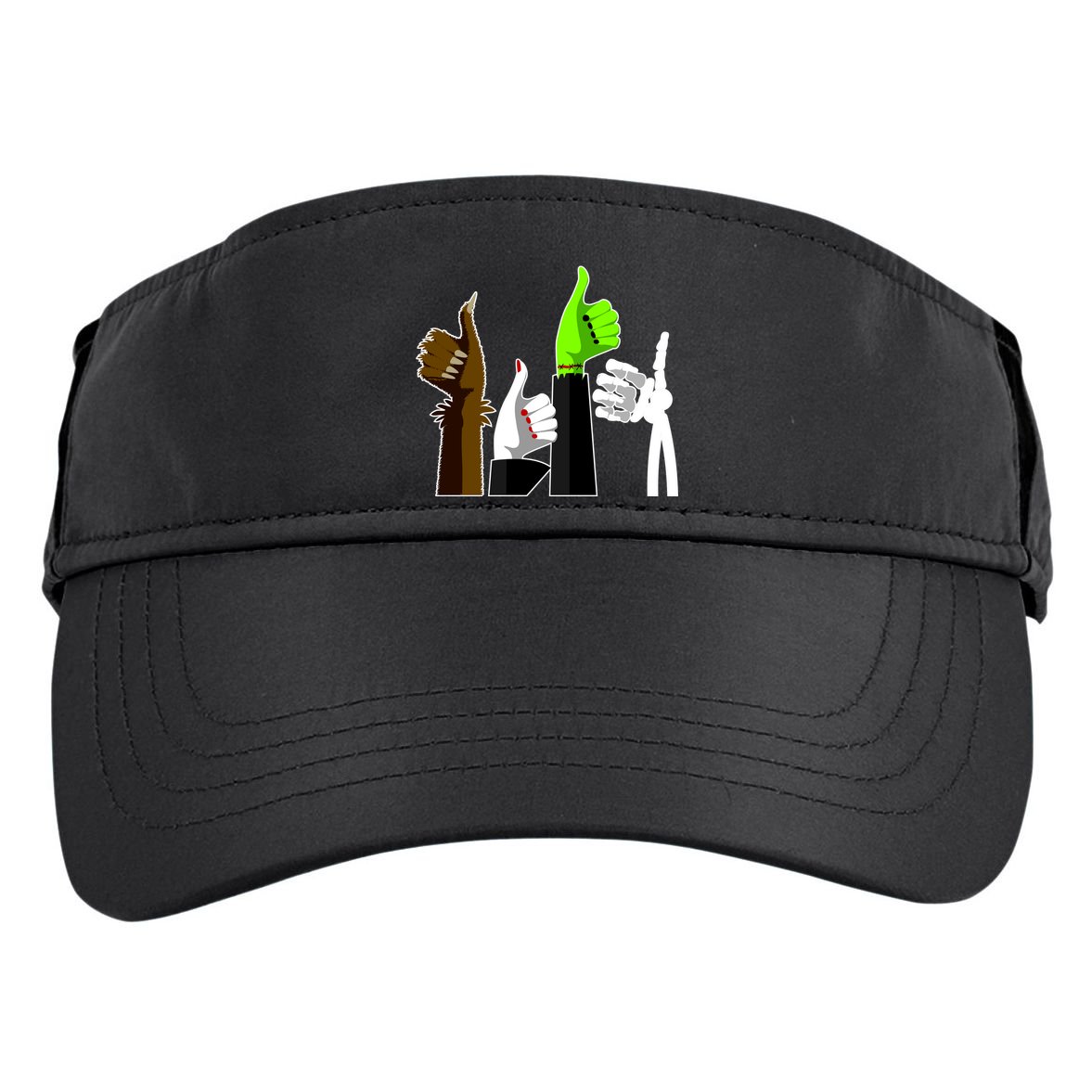 Halloween Monsters Thumps Up Adult Drive Performance Visor