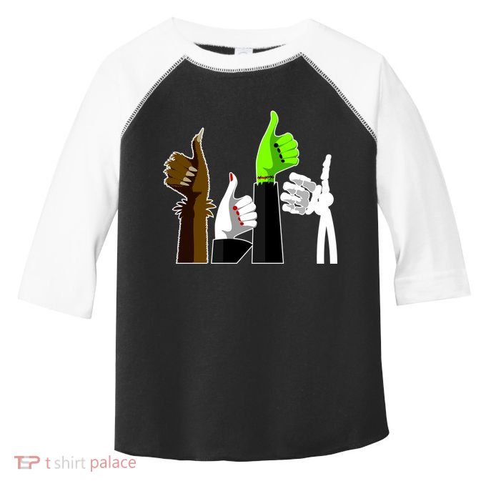 Halloween Monsters Thumps Up Toddler Fine Jersey T-Shirt