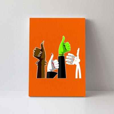 Halloween Monsters Thumps Up Canvas