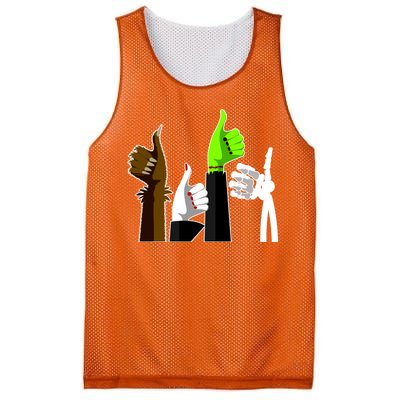 Halloween Monsters Thumps Up Mesh Reversible Basketball Jersey Tank