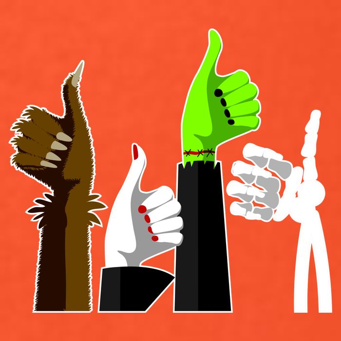 Halloween Monsters Thumps Up Premium T-Shirt