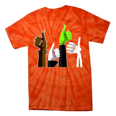 Halloween Monsters Thumps Up Tie-Dye T-Shirt