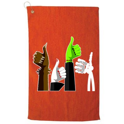 Halloween Monsters Thumps Up Golf Towel