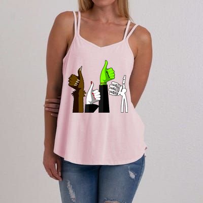 Halloween Monsters Thumps Up Women's Strappy Tank