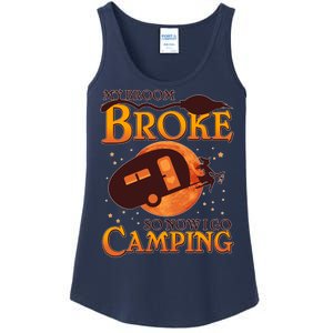 Halloween My Broom Broke So Now I Go Camping Ladies Essential Tank